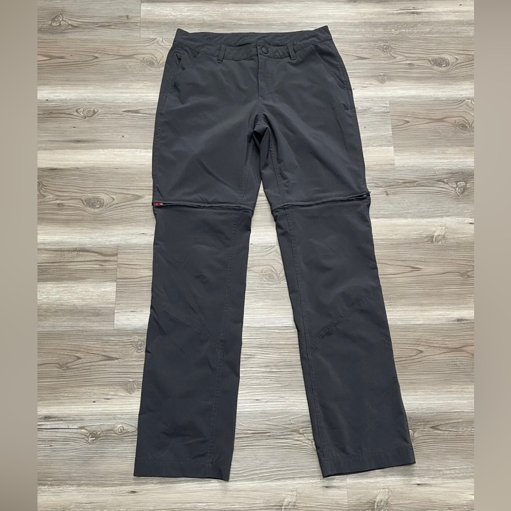 The North Face Womens Charcoal Gray Hiking Convertible Roll Tab Pants Size 6